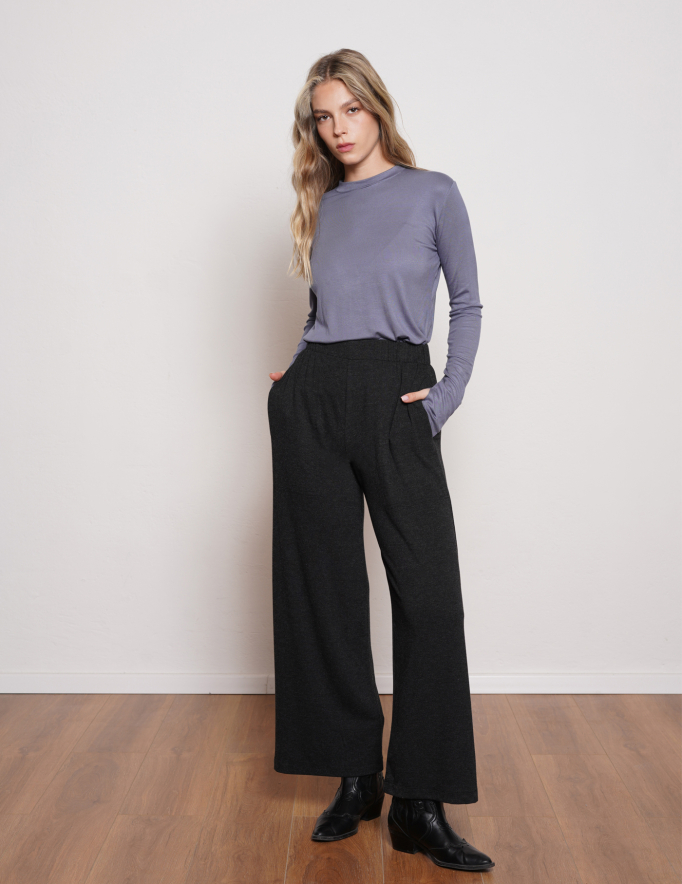 Alef Alef | אלף אלף - בגדי מעצבים | NO 117  EASY PANTS  DARK GREY