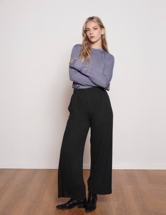 Alef Alef | אלף אלף - בגדי מעצבים | NO 117  EASY PANTS  DARK GREY