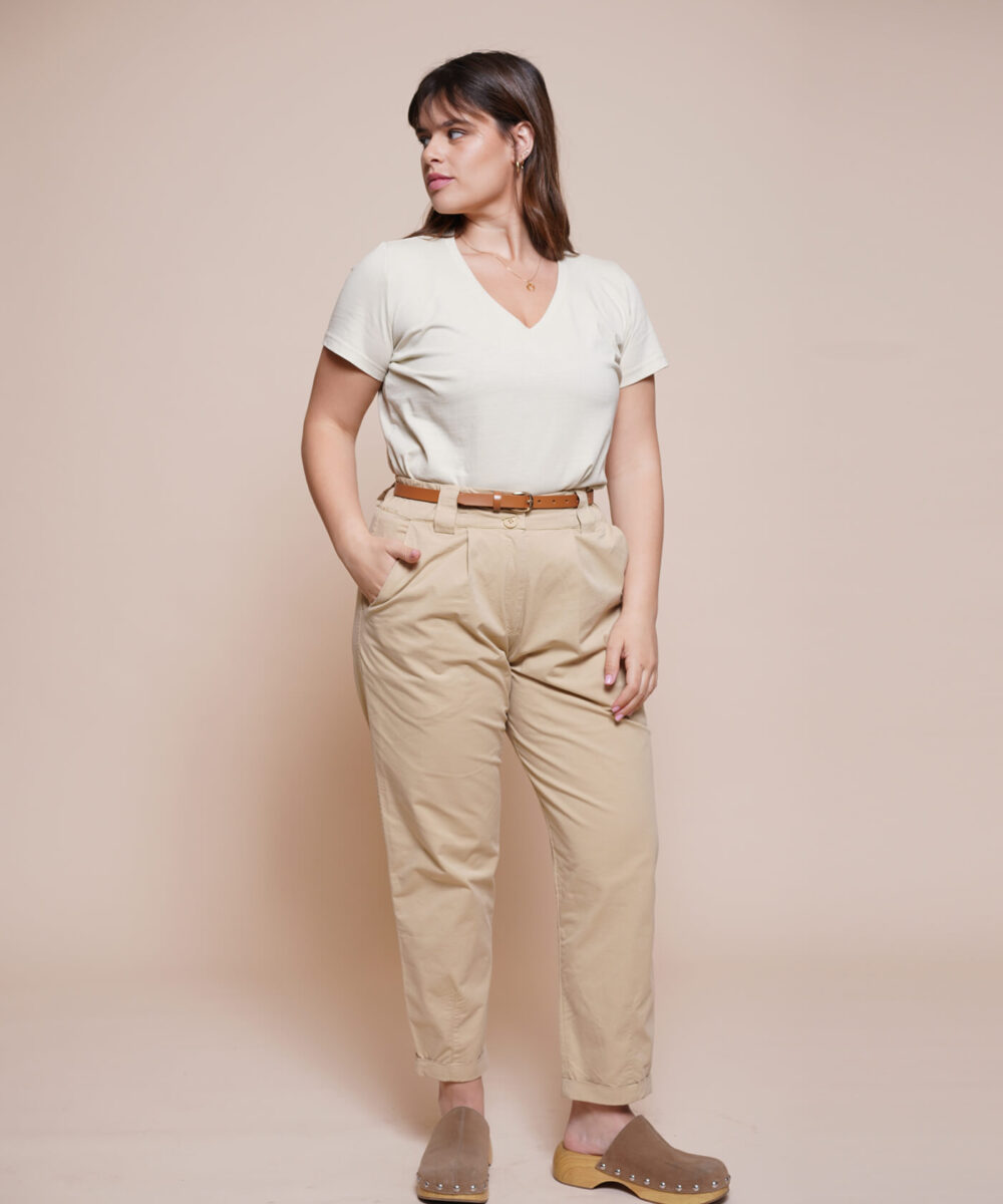 Alternative view of מכנסי GRACE ווש ענבר