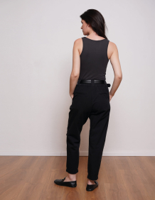 Alef Alef | אלף אלף - בגדי מעצבים | מכנסי GRACE ווש שחור