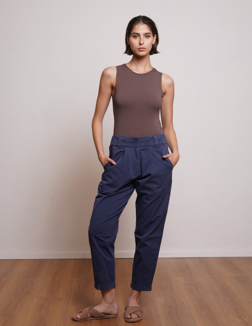 Alef Alef | אלף אלף - בגדי מעצבים | מכנסי GRACE ווש נייבי Alef Alef | אלף אלף - בגדי מעצבים | מכנסי GRACE ווש נייבי