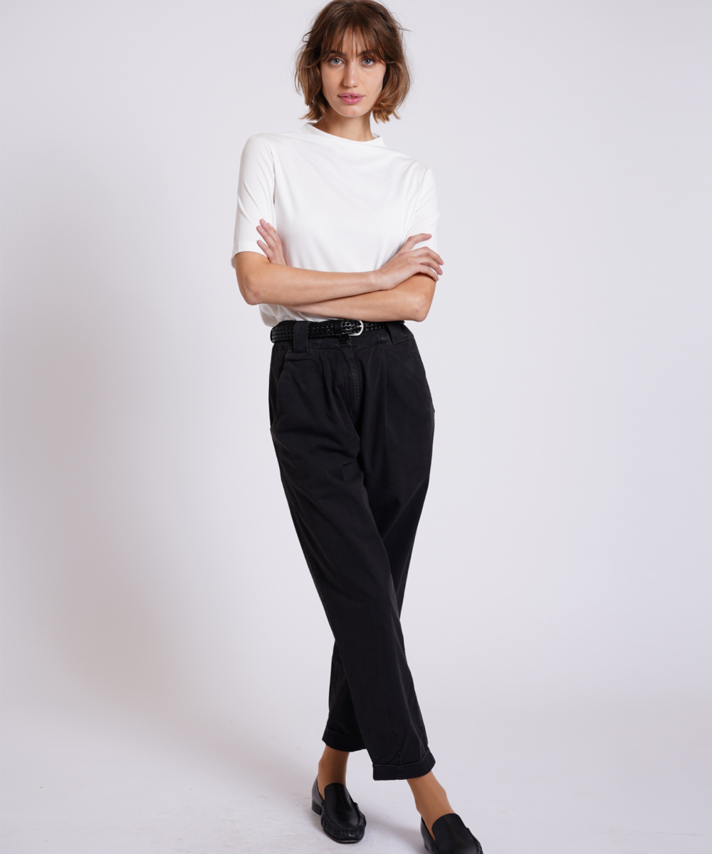 מכנסי GRACE ווש שחור