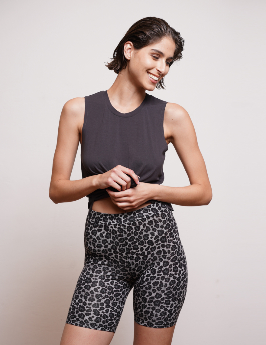 Alef Alef | אלף אלף - בגדי מעצבים | NO 25 SHORT LEGGING TIGER GREY