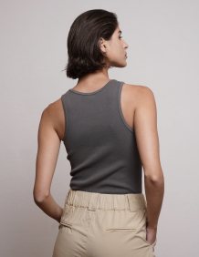 Alef Alef | אלף אלף - בגדי מעצבים | NO.4 RIBBED TANK TOP GRAY