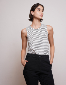 Alef Alef | אלף אלף - בגדי מעצבים | NO.6A TANK TOP BLACK STRIPES