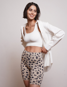 Alef Alef | אלף אלף - בגדי מעצבים | NO 25 SHORT LEGGING LEOPARD SPOTS