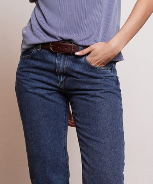 ג'ינס E DENIM גזרה ישרה כחול