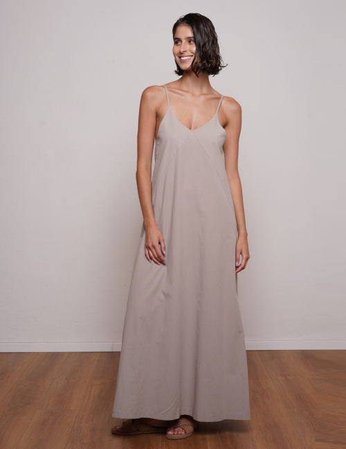 Alef Alef | אלף אלף - בגדי מעצבים | שמלת מקסי GILIA בז'