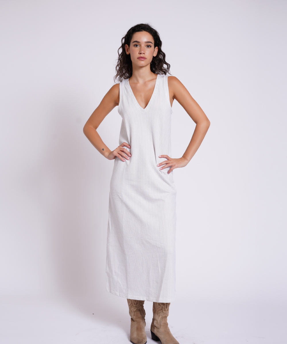 שמלת מקסי PETUNIA אבן פס