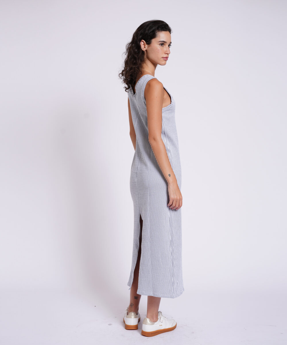 שמלת מקסי PETUNIA אפור פס