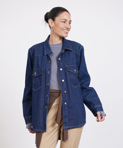 Alternative view of ג'קט ג'ינס S JACKET כחול עמוק