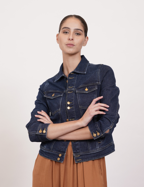 Alef Alef | אלף אלף - בגדי מעצבים | ג'קט ג'ינס LITTLE J כחול כהה