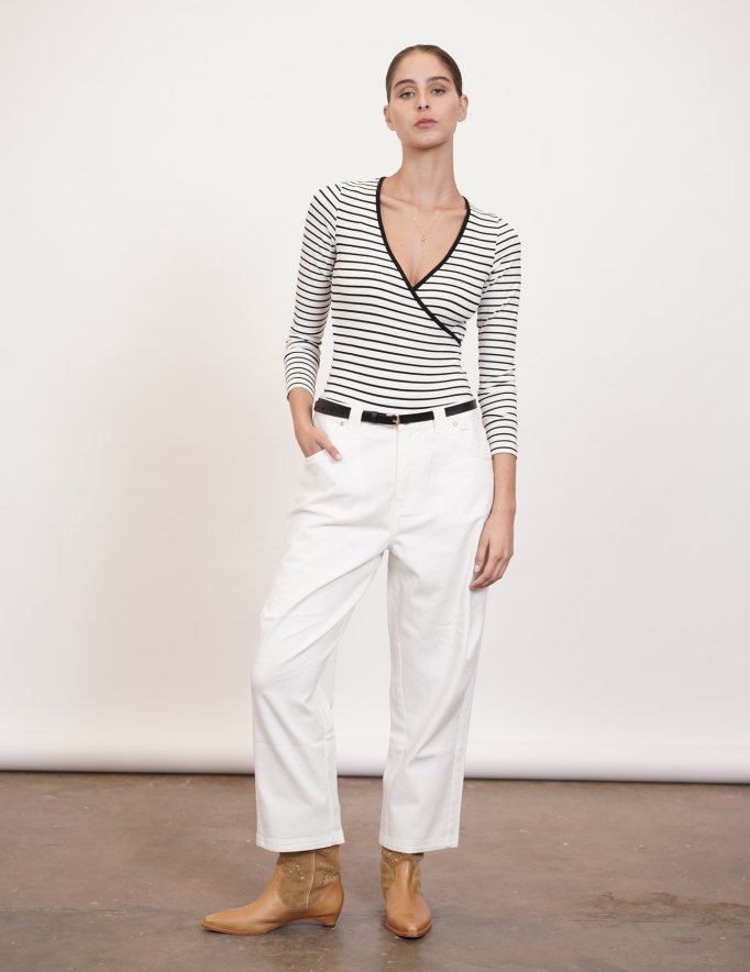 Alef Alef | אלף אלף - בגדי מעצבים | ג'ינס בלון J לבן