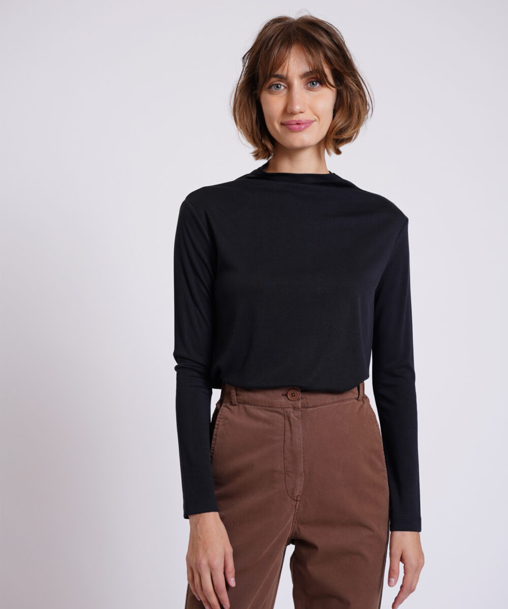 Alternative view of NO.9A חולצת גולף ריב שחור