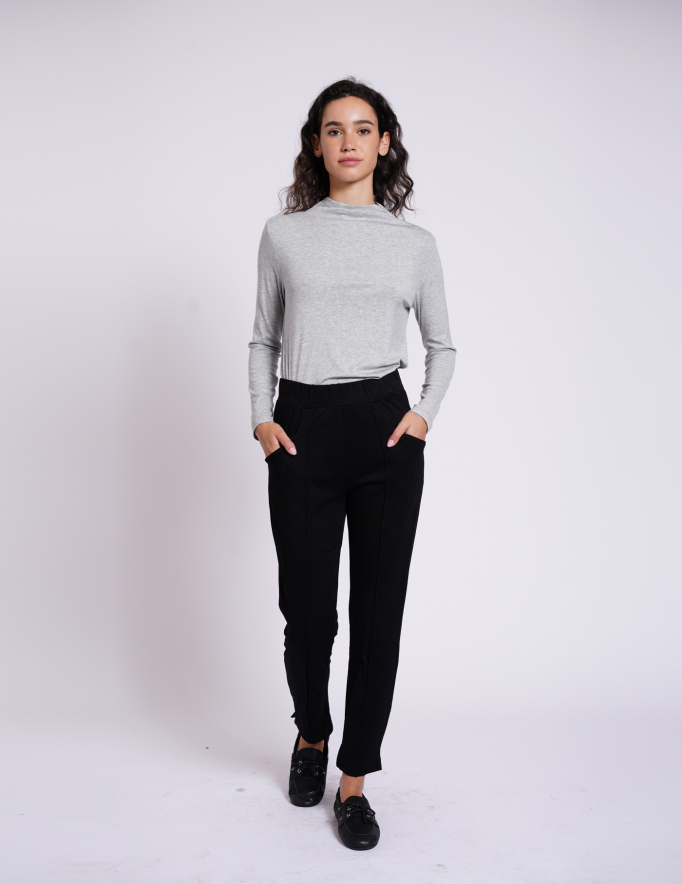 Alef Alef | אלף אלף - בגדי מעצבים | מכנסי JACKIE שחור