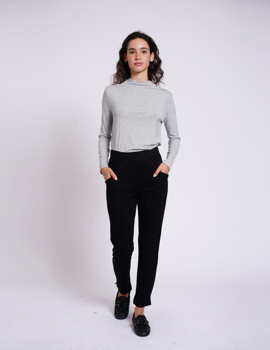 Alef Alef | אלף אלף - בגדי מעצבים | מכנסי JACKIE שחור Alef Alef | אלף אלף - בגדי מעצבים | מכנסי JACKIE שחור