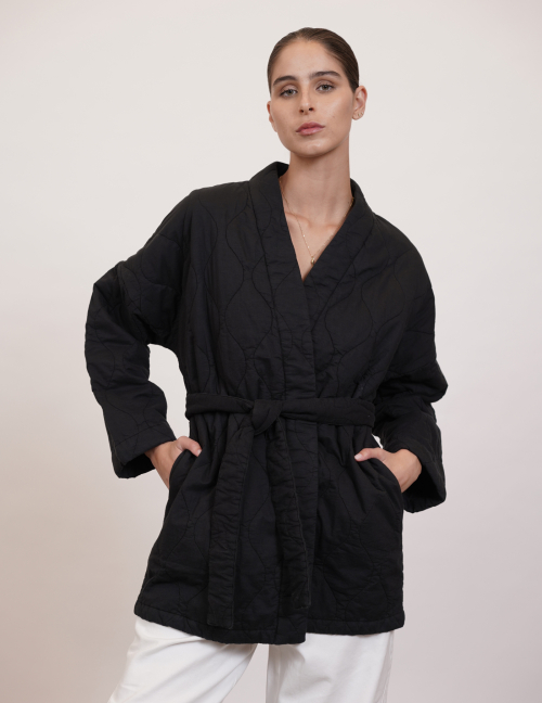 Alef Alef | אלף אלף - בגדי מעצבים | עליונית OPRAH קווילט שחור