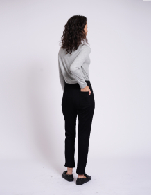 Alef Alef | אלף אלף - בגדי מעצבים | מכנסי JACKIE שחור Alef Alef | אלף אלף - בגדי מעצבים | מכנסי JACKIE שחור