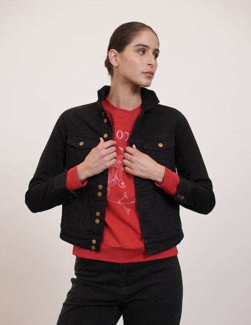 Alef Alef | אלף אלף - בגדי מעצבים | ג'קט ג'ינס LITTLE J  שחור