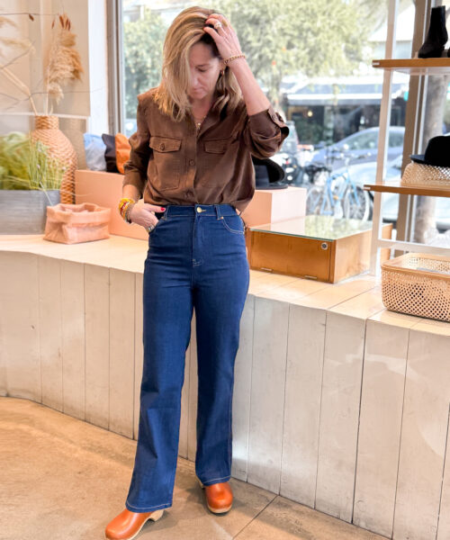 Alternative view of ג'ינס G DENIM גזרה רחבה כחול עמוק