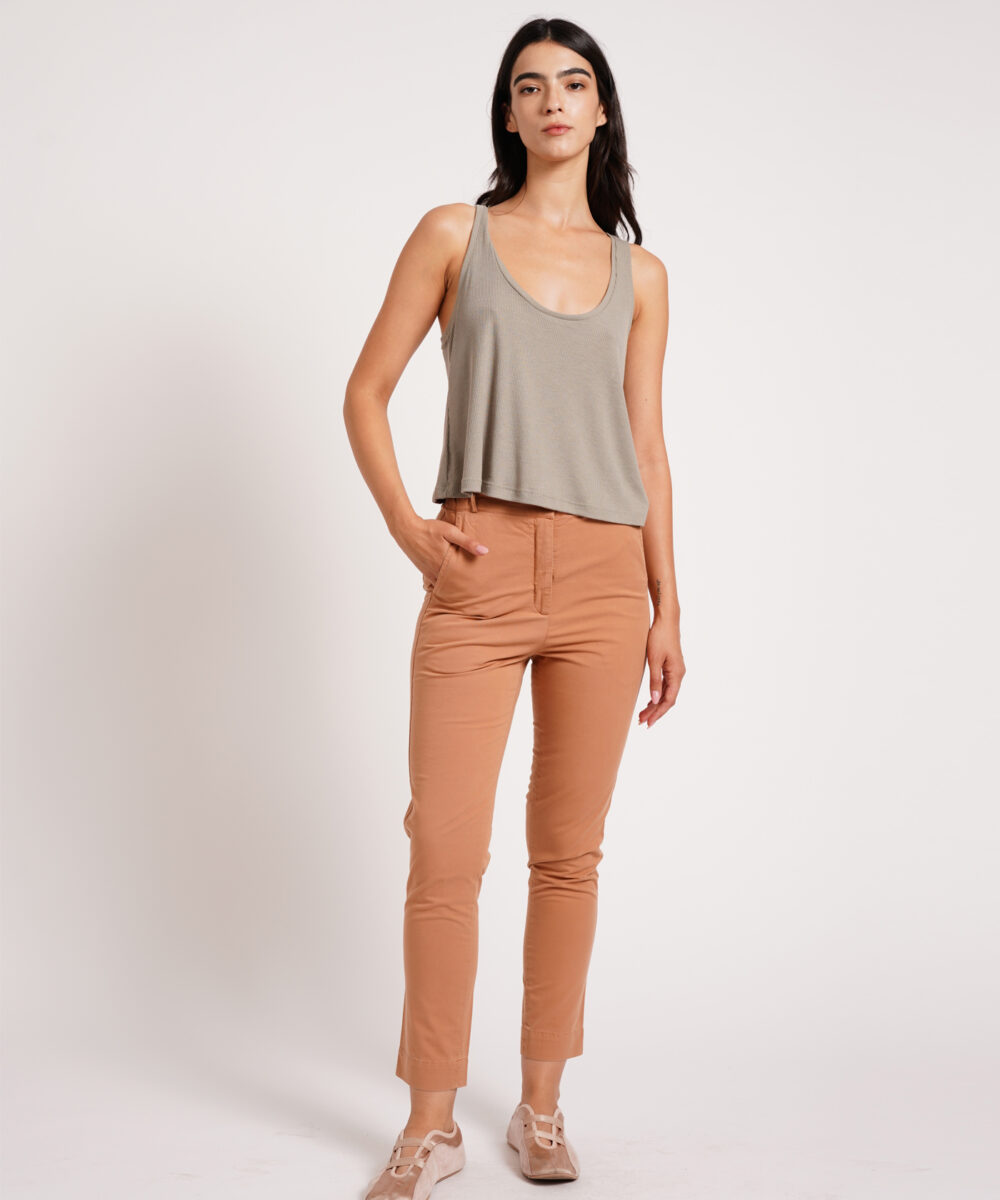 מכנסי  STEFANO B חום ווש