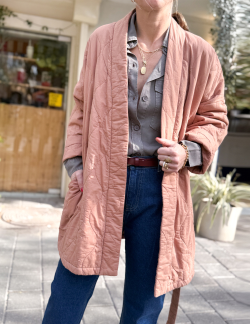 Alef Alef | אלף אלף - בגדי מעצבים | עליונית OPRAH קווילט חום