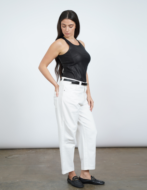 Alef Alef | אלף אלף - בגדי מעצבים | J DENIM ג'ינס בלון לבן Alef Alef | אלף אלף - בגדי מעצבים | J DENIM ג'ינס בלון לבן