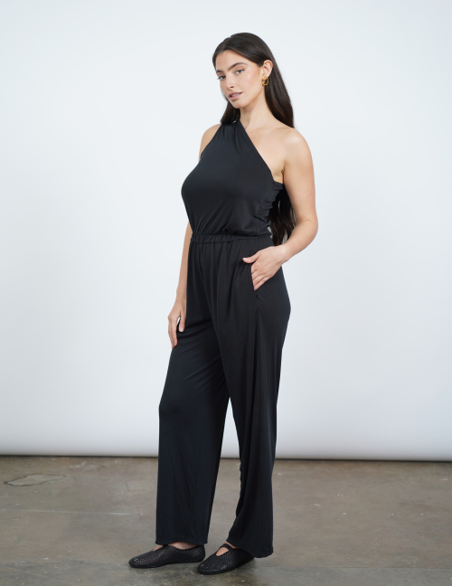 Alef Alef | אלף אלף - בגדי מעצבים | RITA אוברול כתף אחת שחור Alef Alef | אלף אלף - בגדי מעצבים | RITA אוברול כתף אחת שחור