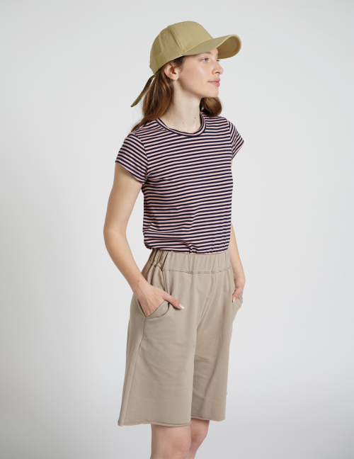 Alef Alef | אלף אלף - בגדי מעצבים | NO.23 מכנסי ברמודה מוקה Alef Alef | אלף אלף - בגדי מעצבים | NO.23 מכנסי ברמודה מוקה