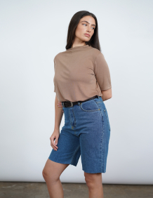 Alef Alef | אלף אלף - בגדי מעצבים | DENIM BERMUDA ג'ינס ברמודה כחול