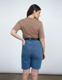 Alef Alef | אלף אלף - בגדי מעצבים | DENIM BERMUDA ג'ינס ברמודה כחול