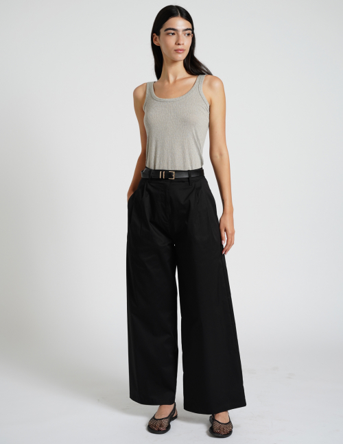 Alef Alef | אלף אלף - בגדי מעצבים | YASMIN מכנסיים מחוייטים בגזרה רחבה שחור Alef Alef | אלף אלף - בגדי מעצבים | YASMIN מכנסיים מחוייטים בגזרה רחבה שחור