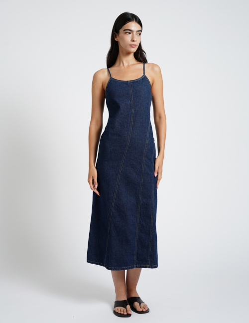 Alef Alef | אלף אלף - בגדי מעצבים | SHOSHANA שמלת דנים כחול