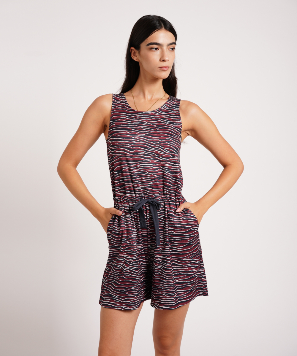 DORON אוברול קצר פרינט צבעוני