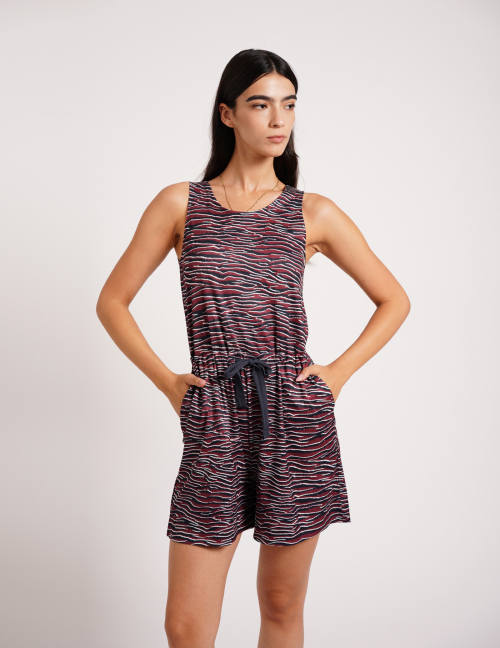 Alef Alef | אלף אלף - בגדי מעצבים | DORON אוברול קצר פרינט צבעוני Alef Alef | אלף אלף - בגדי מעצבים | DORON אוברול קצר פרינט צבעוני