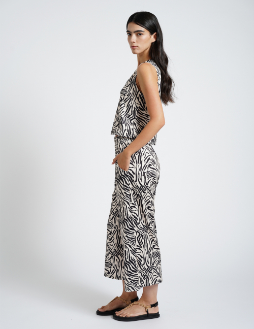 Alef Alef | אלף אלף - בגדי מעצבים | 2.NO מכנסי ריב זברה Alef Alef | אלף אלף - בגדי מעצבים | 2.NO מכנסי ריב זברה