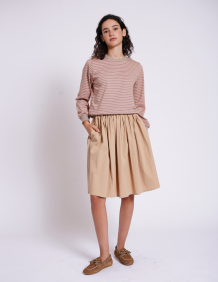 Alef Alef | אלף אלף - בגדי מעצבים | MIRI חצאית קצרה אבן