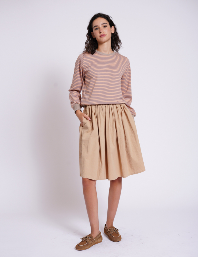 Alef Alef | אלף אלף - בגדי מעצבים | MIRI חצאית קצרה אבן Alef Alef | אלף אלף - בגדי מעצבים | MIRI חצאית קצרה אבן