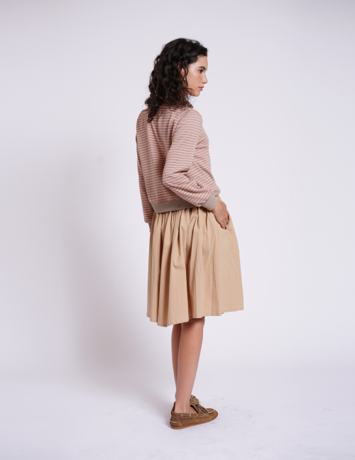 Alef Alef | אלף אלף - בגדי מעצבים | MIRI חצאית קצרה אבן