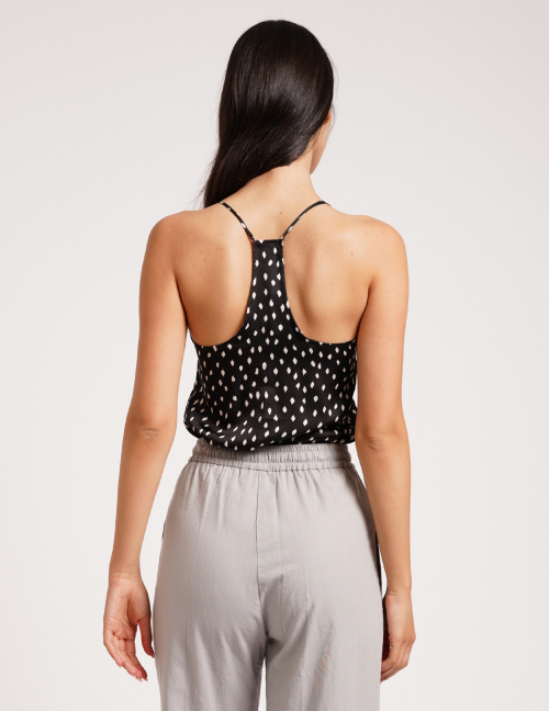 Alef Alef | אלף אלף - בגדי מעצבים | גופיית מלמלה כתמים שחור | SAMPLE Alef Alef | אלף אלף - בגדי מעצבים | גופיית מלמלה כתמים שחור | SAMPLE