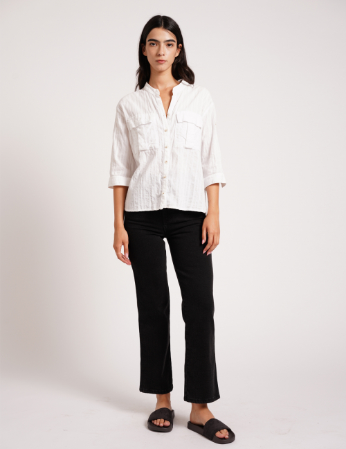 Alef Alef | אלף אלף - בגדי מעצבים | מכנס ג'ינס FLARE שחור | SAMPLE Alef Alef | אלף אלף - בגדי מעצבים | מכנס ג'ינס FLARE שחור | SAMPLE