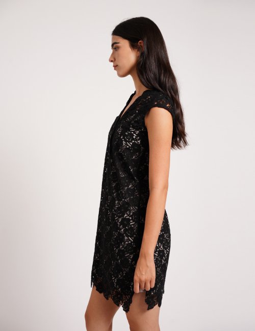 Alef Alef | אלף אלף - בגדי מעצבים | שמלה קצרה תחרה שחור | SAMPLE Alef Alef | אלף אלף - בגדי מעצבים | שמלה קצרה תחרה שחור | SAMPLE