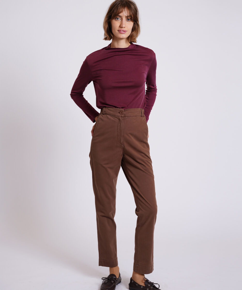 Alternative view of מכנסי  STEFANO B חום כהה