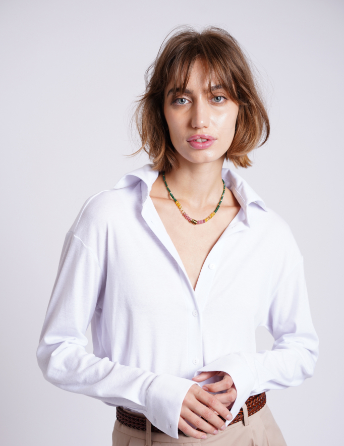 Alef Alef | אלף אלף - בגדי מעצבים | מכופתרת סריג FINCHES שמנת Alef Alef | אלף אלף - בגדי מעצבים | מכופתרת סריג FINCHES שמנת