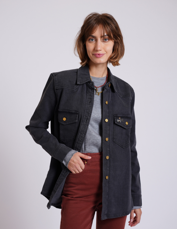 Alef Alef | אלף אלף - בגדי מעצבים | ג'קט ג'ינס DENIM JACKET שחור