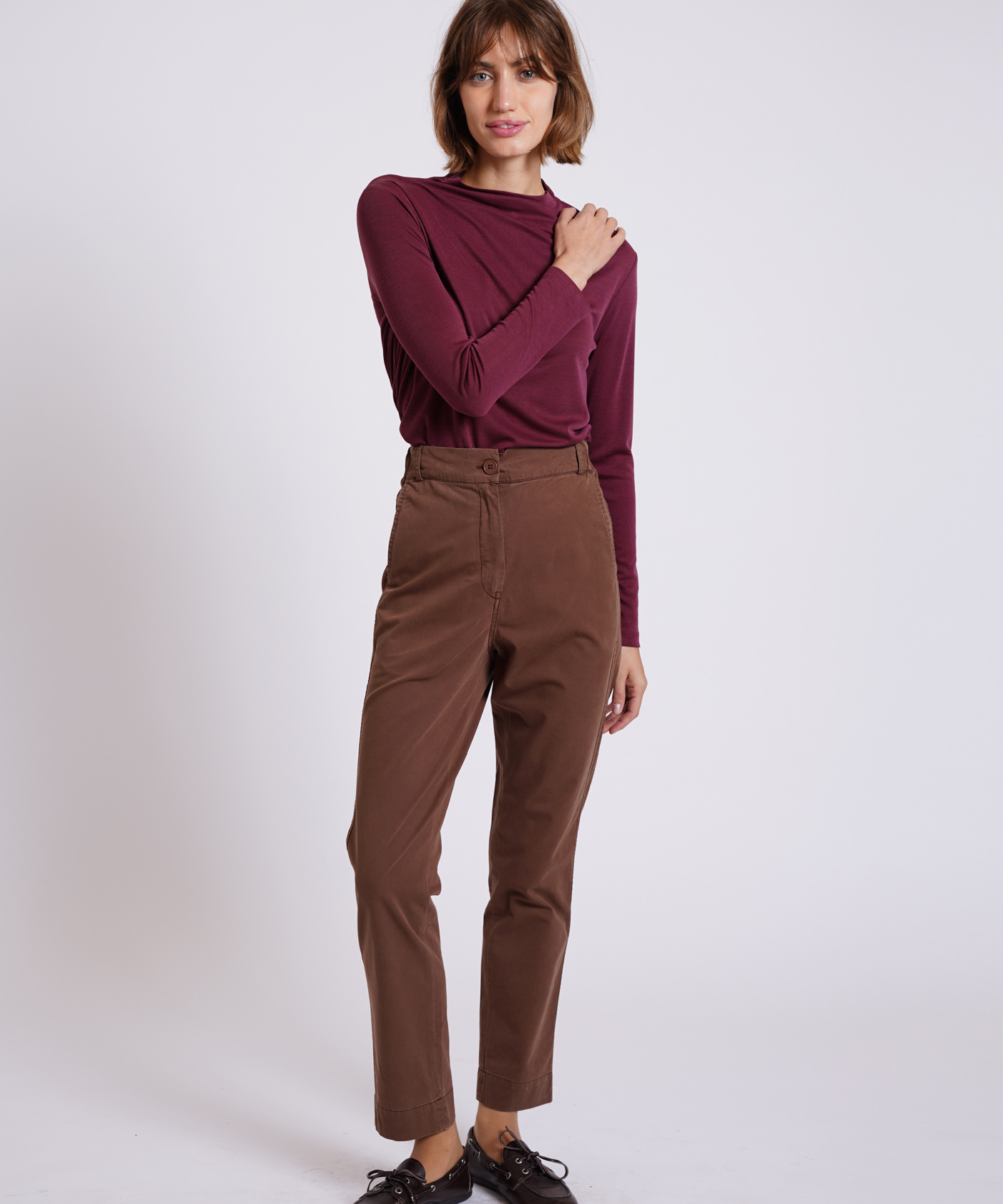 מכנסי  STEFANO B חום כהה