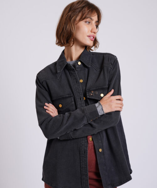 Alternative view of ג'קט ג'ינס DENIM JACKET שחור