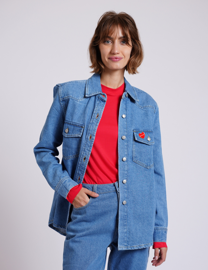 Alef Alef | אלף אלף - בגדי מעצבים | ג'קט ג'ינס DENIM JACKET כחול
