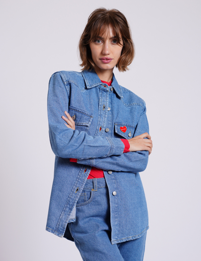 Alef Alef | אלף אלף - בגדי מעצבים | ג'קט ג'ינס DENIM JACKET כחול