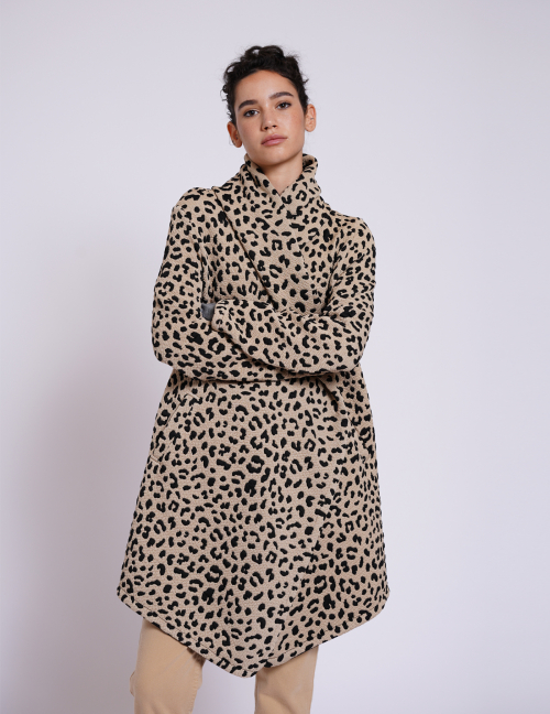 Alef Alef | אלף אלף - בגדי מעצבים | עליונית OWL בז' מנומר